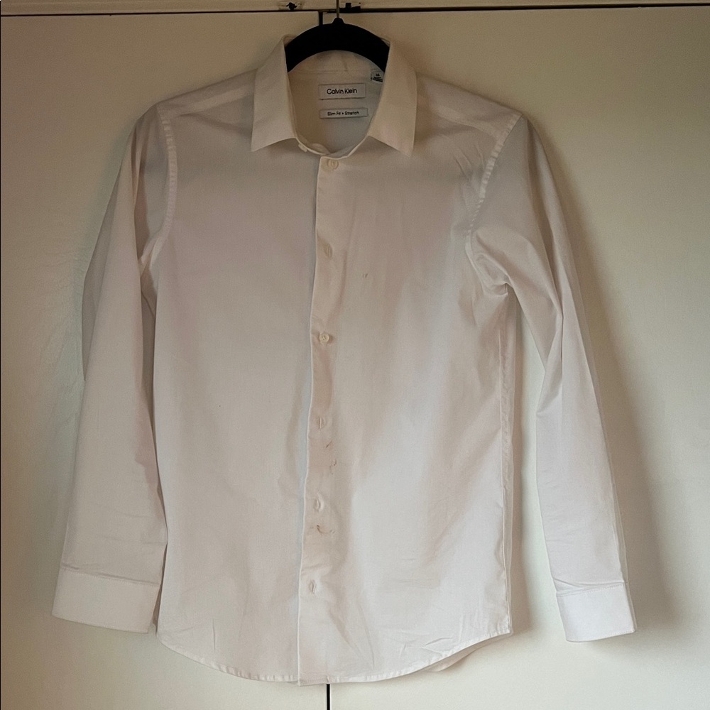 Calvin Klein Kids' Classic White Button Down Shirt